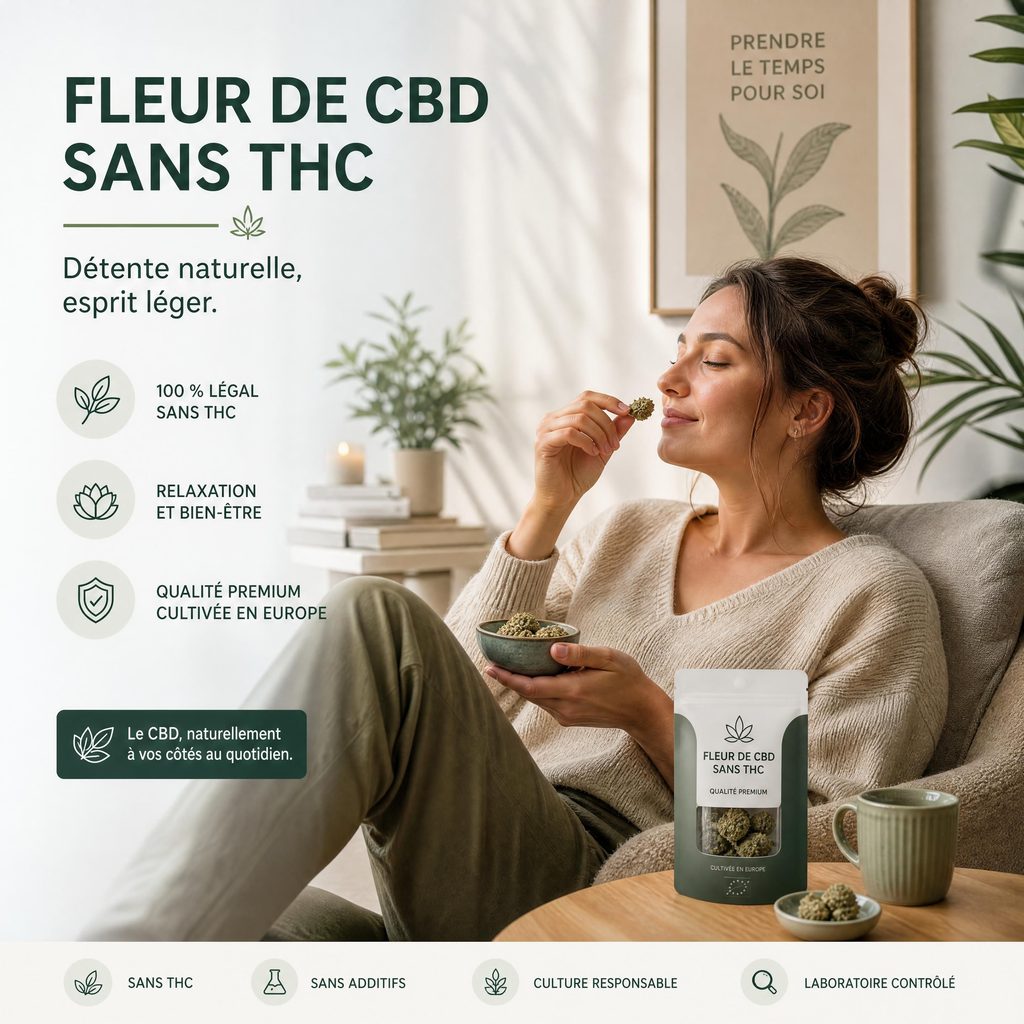 Effet de la fleur CBD sans THC en 2026