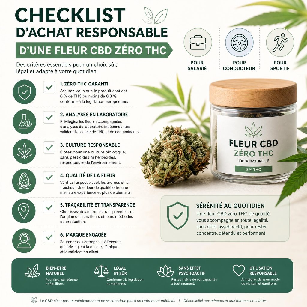 Fleur CBD zéro THC et dépistage salivaire