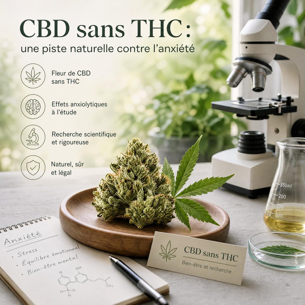 Fleur de CBD sans THC et anxiété en 2026