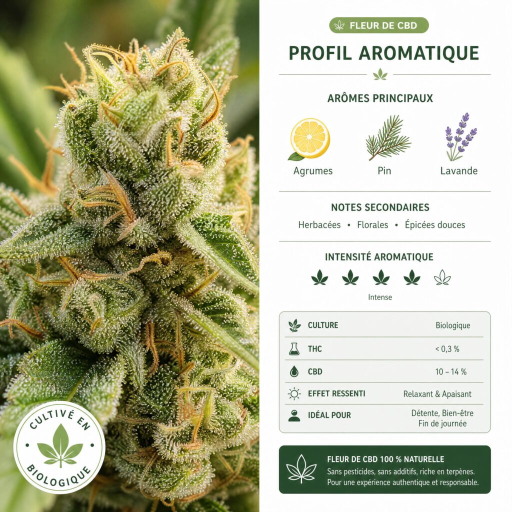 Fleur de CBD zéro THC bio vs conventionnelle