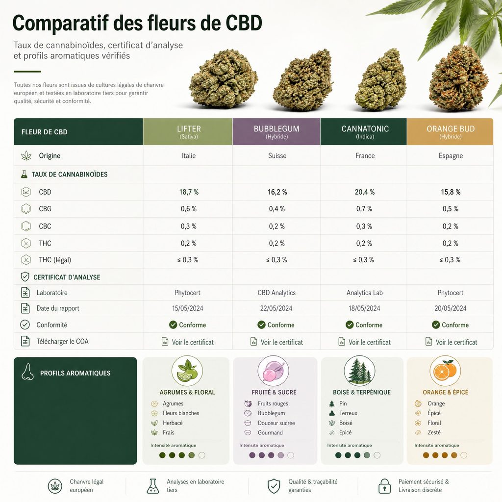 Fleur de CBD zéro THC pour dormir