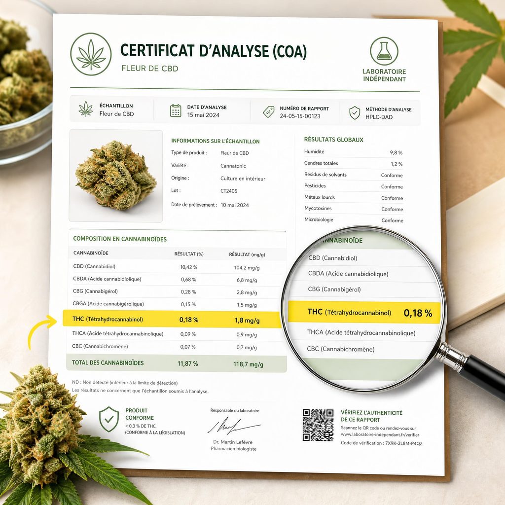 Guide pour vérifier une fleur de CBD zéro THC
