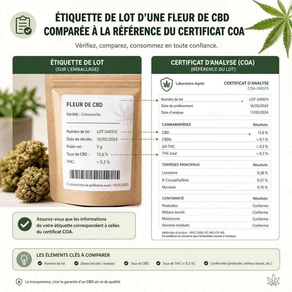 Guide pour vérifier une fleur de CBD zéro THC